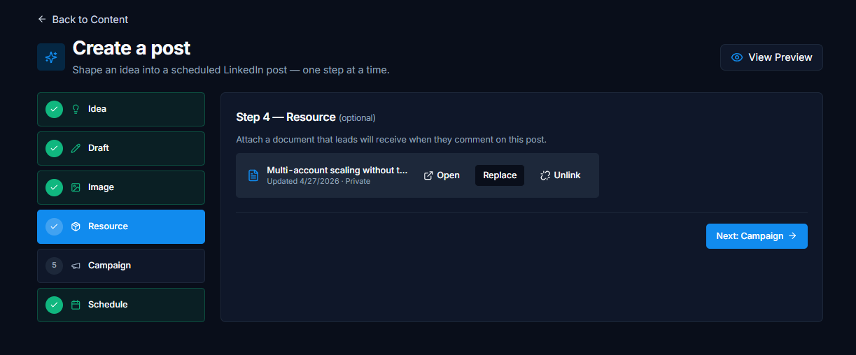 Step 4 — Resource